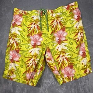 Tommy Bahama Swim Trunks Men 2XL XXL Shorts Tropical Hawaiian Bright Relax Lined